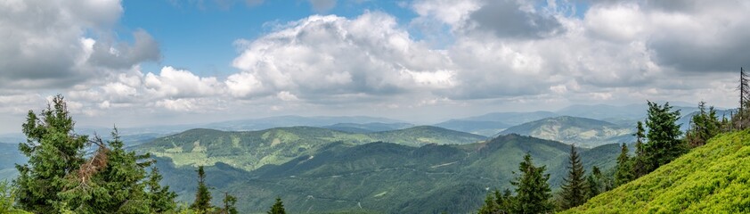 Beautiful views on Kysucke Beskydy mountains and further to Pola