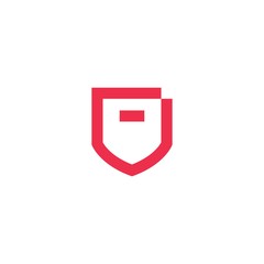 geometric shield logo vector icon illustration