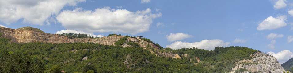 Fototapeta na wymiar quarry on a mountain top