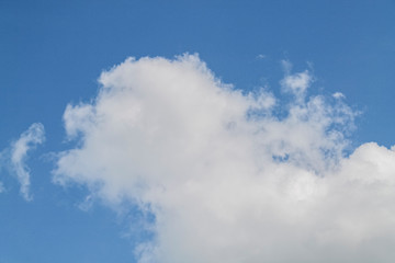 white clouds in the blue sky. background