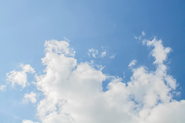 white clouds in the blue sky. background