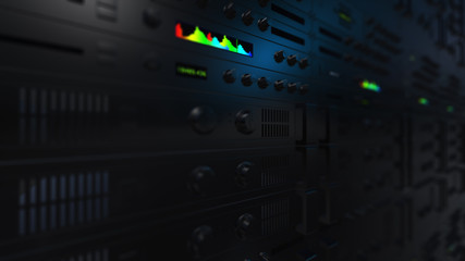 3D Rendering Recording Studio Mixer