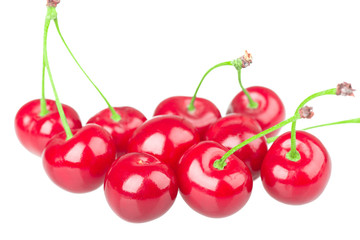 Image cherries on a white background