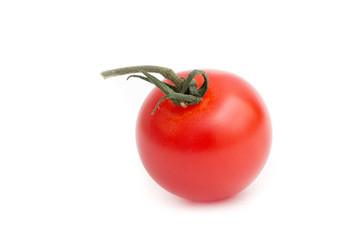 Tomato closeup isolated on white background