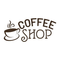 Beautiful retro Coffee Shop logo template vector