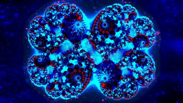 Amazing Julia Fractal and Stars in Outer Space - 4K Seamless Loop Motion Background Animation