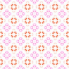 Pink girly circles seamless pattern. Hand drawn wa