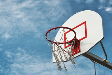 basketball hoop on the street. © tarasov_vl