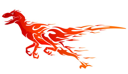 Flaming Raptor Side View