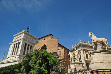 Fototapeta na wymiar Roma, il Vittorialo e l'Ara Coeli