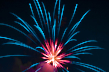 feu d'artifice out of focus