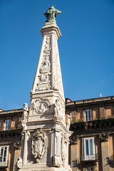 Fototapeta na wymiar Historic architecture in Saint Dominic square in Naples, Italy