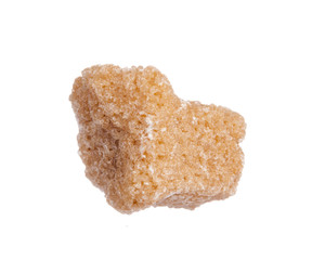 brown sugar cubes isolated on white background