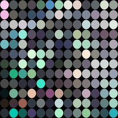 Mosaic dots abstract pattern. Hologram grey green white background.