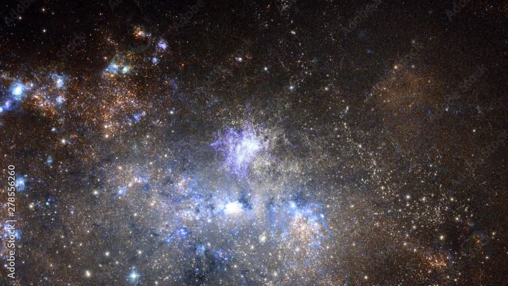 Canvas Prints traveling through star fields in space to a distant galaxy.