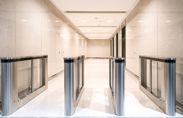 Stainless steel entrance guard at apartment entrance