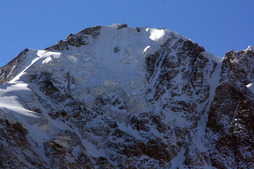 Caucasus. Ossetia. Gorge Genaldon. Mount Dzhimara.