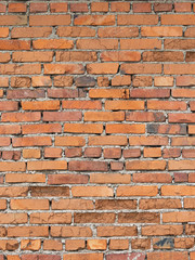 texture old red brick wall