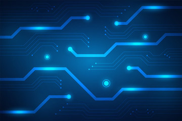 Microchip Technology Background, blue circuit board pattern