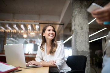 Programmer working in a software developing company office