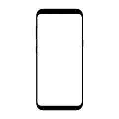 Smartphone simple vector illustration with empty screen
