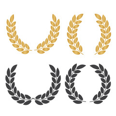 Set of laurel wreaths. Icon laurel wreat