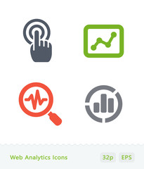 Web Analytics - Sticker Icons