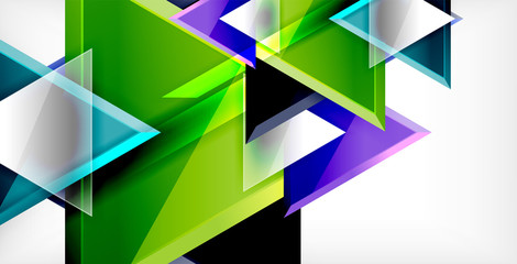 Dynamic triangle composition abstract background