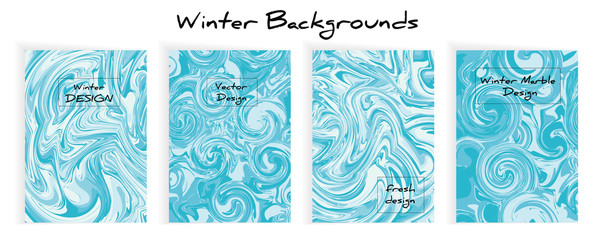 Water or winter marble effect texture background