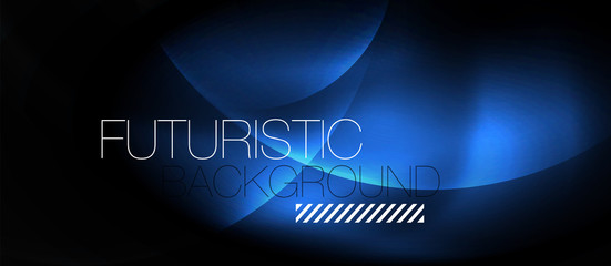 Shiny neon circles abstract background