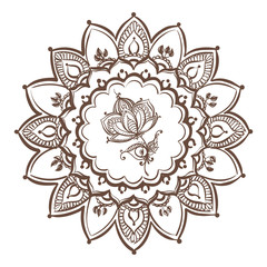 mehndi template illustration
