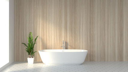 Naklejka na ściany i meble Minimalist clean bathroom background image decor 3d rendering, Scandinavian design style
