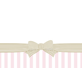 ストライプのリボンのフレーム