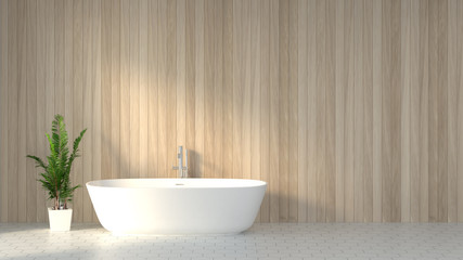 Naklejka na ściany i meble Minimalist clean bathroom scandinavian design style 3d rendering,Interior decoration of the bathroom background