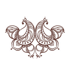mehndi template illustration
