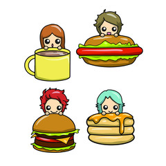 set of food icons