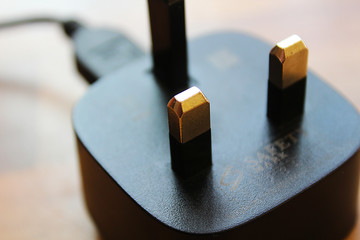 Close up of a charger plug