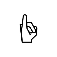 Hand gesture gesture outline icon. Element of hand gesture illustration icon. signs, symbols can be used for web, logo, mobile app, UI, UX