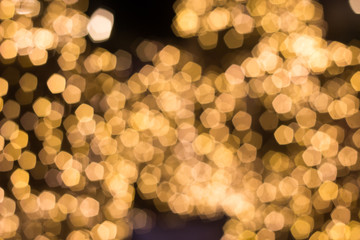 Bokeh of lights yellow for background