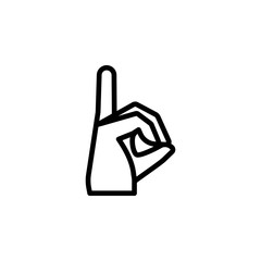 Hand gesture gesture outline icon. Element of hand gesture illustration icon. signs, symbols can be used for web, logo, mobile app, UI, UX