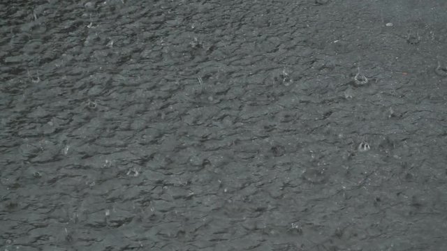 Heavy rain flood on the streets