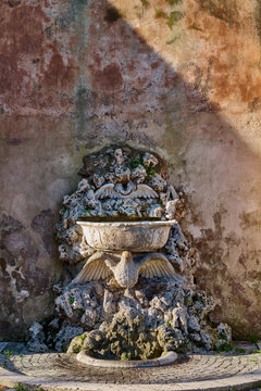 Fountain at Orange Garden in Rome, Italy
