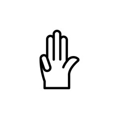 Countdown hand gesture outline icon. Element of hand gesture illustration icon. signs, symbols can be used for web, logo, mobile app, UI, UX