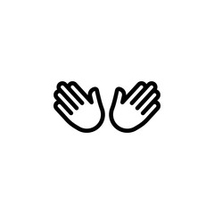 Pigeon hand gesture outline icon. Element of hand gesture illustration icon. signs, symbols can be used for web, logo, mobile app, UI, UX