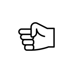 Hand fist gesture outline icon. Element of hand gesture illustration icon. signs, symbols can be used for web, logo, mobile app, UI, UX
