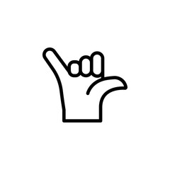 Hand call gesture outline icon. Element of hand gesture illustration icon. signs, symbols can be used for web, logo, mobile app, UI, UX