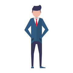 executive business finance man cartoon