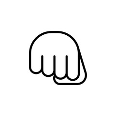 Fist hand gesture outline icon. Element of hand gesture illustration icon. signs, symbols can be used for web, logo, mobile app, UI, UX