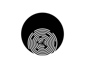 Finger print vector icon illustration design