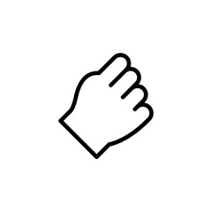 Punch hand gesture outline icon. Element of hand gesture illustration icon. signs, symbols can be used for web, logo, mobile app, UI, UX